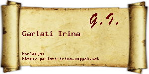 Garlati Irina névjegykártya